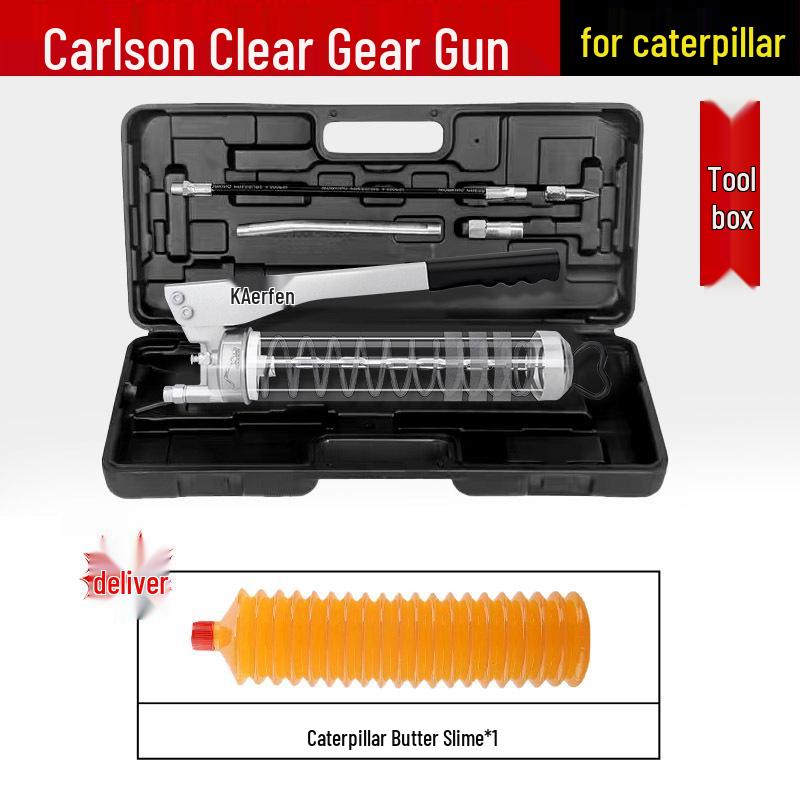 Caterpillar Dual-Use Manual High-Pressure Grease Gun with Four-Gear Locking Pliers and Flat Head
