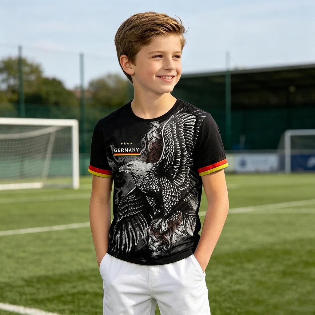 Kids Retro Soccer T-Shirt Vintage Football Top