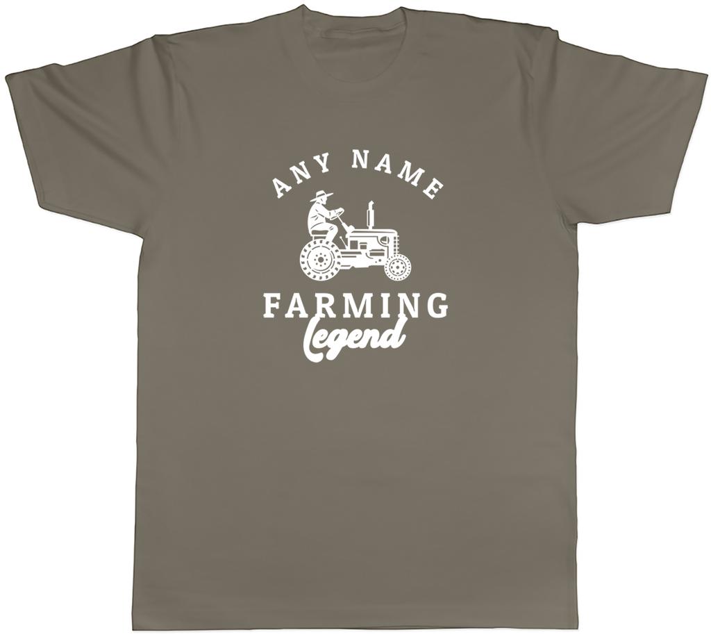 Personalised Farming Legend Any Name Tractor Unisexs TShirt Tee Gift Top