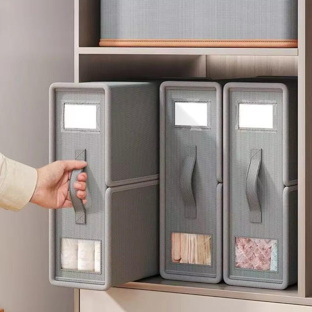 With Zipper Bed Sheet Organizer Box Solid Color Duvet Cover Storage Box Wardrobe Closet Storage