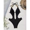 Women S One Piece Swimsuit Hollow Out Backless Tie Up Bikini