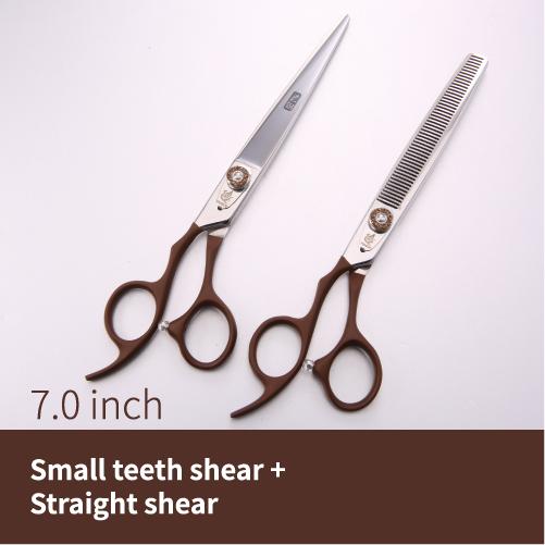 Fenice Professional Pet Grooming Scissors for Left handed Groomer/Beauticians Curved Shear Thinning Scissors Set
