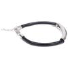 CELINE 460ZW3BLM Soleil calfskin and rhodium-finish brass Bracelet Silver / BlackUsed