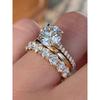 Wish New Ring Set, Four-claw Double Diamond Zircon Ring Set, Fashion Hand Jewelry