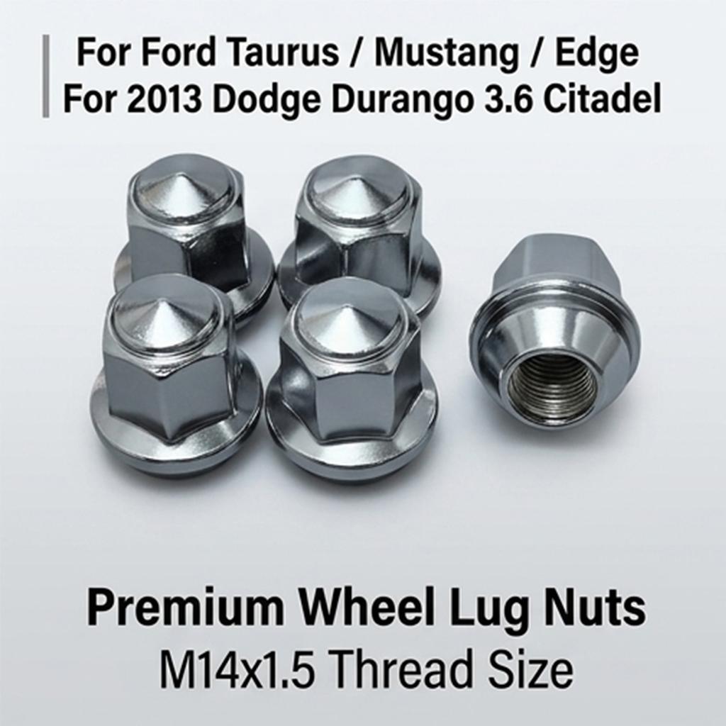 M14x1.5 Wheel Lug Nuts for Ford Mustang Edge Taurus for 2013 Dodge Durango High Strength Steel Hub Bolts 5/10pcs Anti-Rust