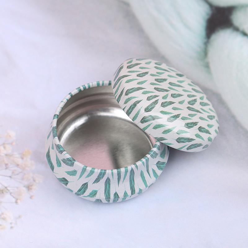 1Pc/12Pcs Mini Elegant Flower Tin Box Diy Candle Jar Balm Round Empty Iron Box