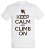 Mantieni la calma e arrampicati T-shirt Boulder Scramble Divertimento nell'arrampicata Bouldern