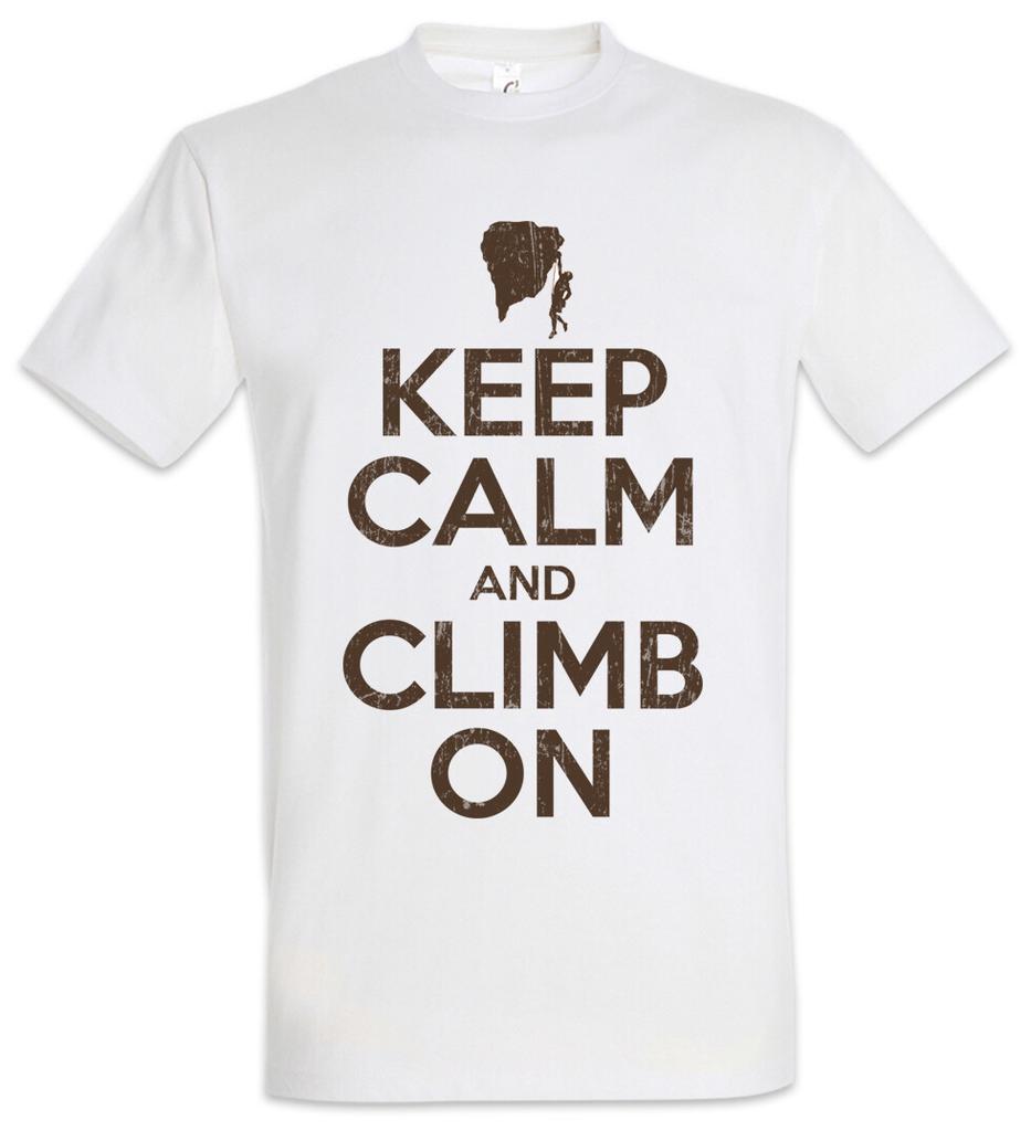Mantieni la calma e arrampicati T-shirt Boulder Scramble Divertimento nell'arrampicata Bouldern