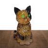 Fake Crystal Animal Sculptures Cat/Dog Figurines Resin Collectible Art Clear Statue for Home Office Shelf Desk Decor