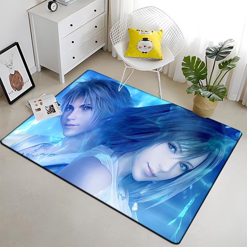 Final Fantasy Carpet Art Printed Living Room Bedroom Children's Rugs Soft Kitchen Area Rug Non-slip Flannel Carpet Floor Mat