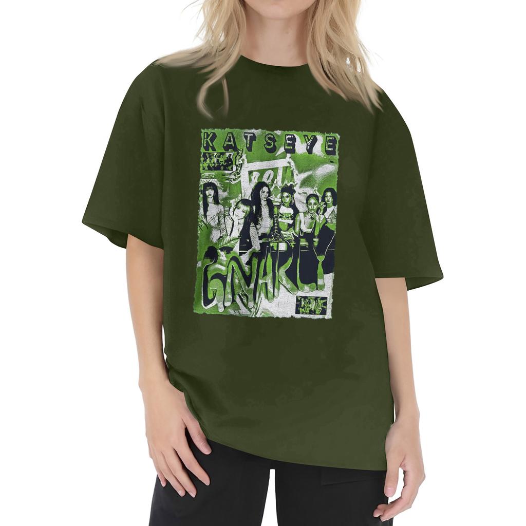 Women's Round Neck Printed Short-sleeved T-shirt Top