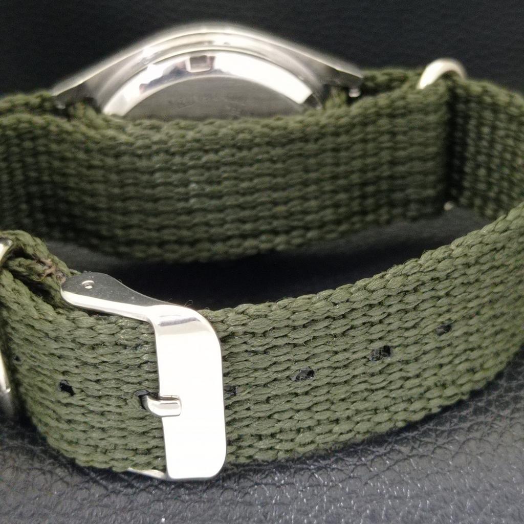 JAPAN VINTAGE SEIKO AUTOMATIC 7S36A MENS GREEN COLOR DIAL WATCH a701408-5 R206b-a701408