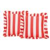 2 Piece Striped Pillow Cover Polyester Outdoor Decorative Throw Pillow Case With Invisible Zippers For Pool Garden