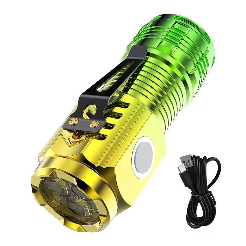 Super Bright LED Flashlight Torch Rechargeable USB MINI Fishing Lantern Powerful Mode Outdoors Camping Lamp Child's Flashlight