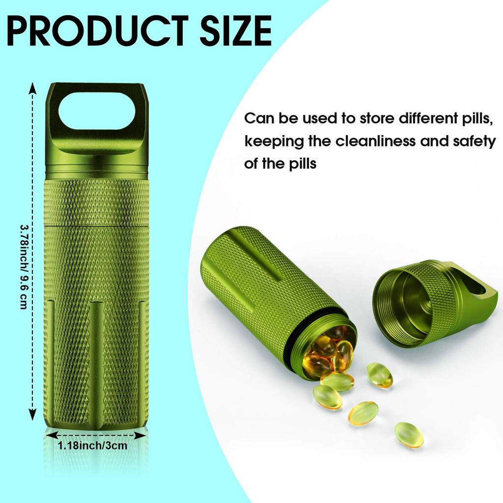 1 Packung Aluminium Outdoor Dry Container Streichholz Dichtungs Aufbewahrungskoffer Wasserdichte Pillenkapsel Fob Flasche Aluminiumlegierung