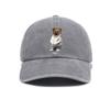 Puppy print washed retro distressed soft top baseball cap unisex cute baseball cap