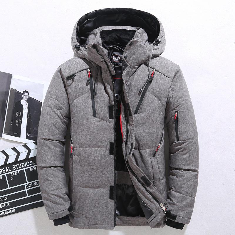 Christmas Gift Men's Down Jacket Snow Parkas Male Warm Hooded Windproof Winter Down Jacket Outerwear