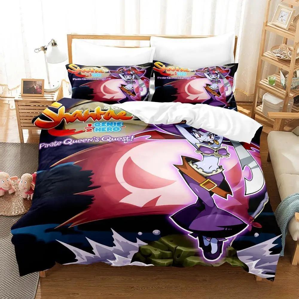 New Shantae Half-Genie Hero Bedding Set Single Twin Full Queen King Size Bed Set Adult Kid Bedroom Duvetcover Sets 3D Anime Game Tool