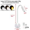 3W LED Gooseneck Reading Lamp, Wall-Mounted Bedside Spotlight
