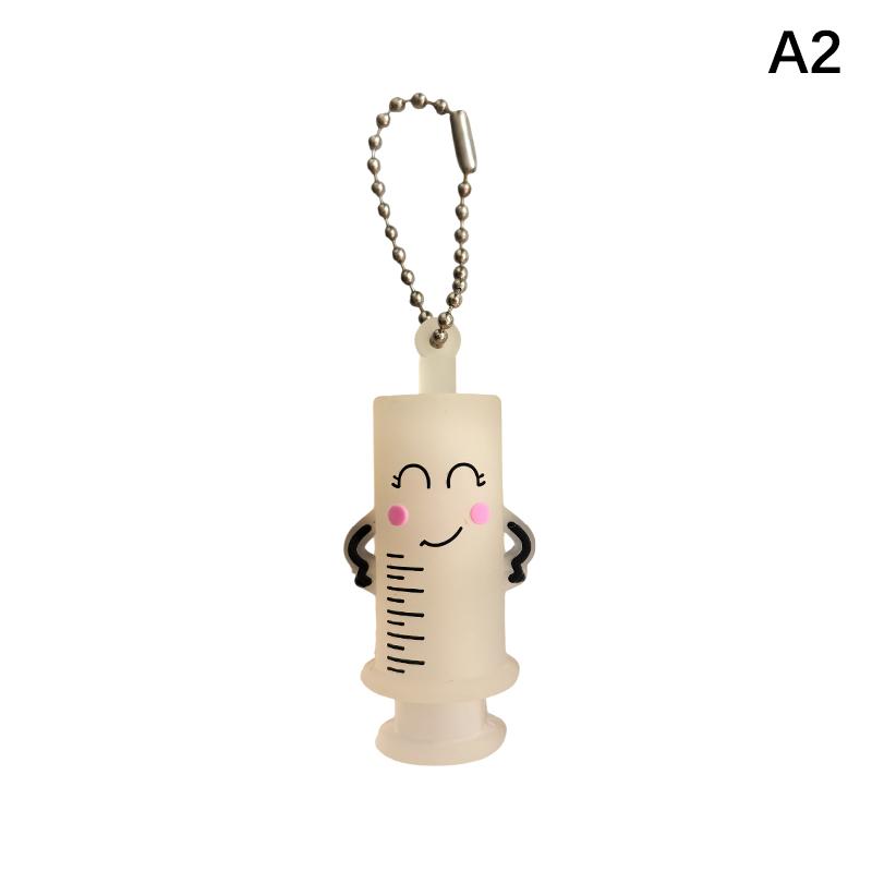 Ampoule Bottle Opener Pendant Soft Gel Ampoule Keychain Syringe-Shaped Nurse Doctor Ampoule Opener Medication Vial Breaker Tool