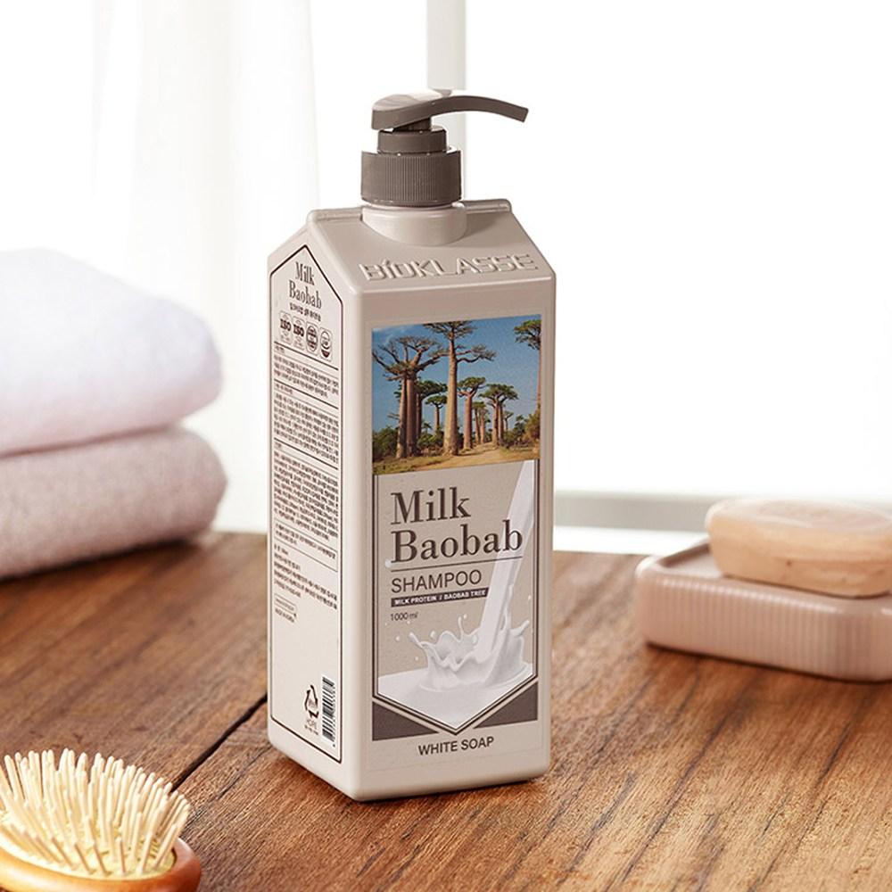 Milk Baobab Shampoo mit weißem Seifenduft, 1 l, 1 Stück