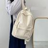 Solid Color Backpack School Bag Junior High College Students Unisex Gift Design