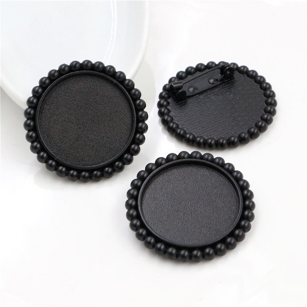 New Fashion 5pcs 25mm Inner Size Antique Silver Plated and Antique Bronze and Antique Gold Color Brooch Cabochon Base Setting