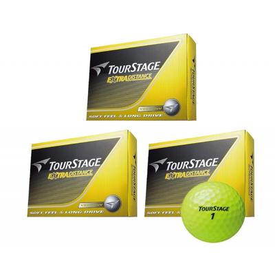 Bridgestone Golf Ball Tour Stage Extra Distance 3 Dozen (36 Balls) + Tee Set… (Yellow)