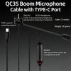 Premium Type C Music Cable With Microphone Boom For QC35 Headphones Wire 2.5mm Gold Plated Connector 1.2m/47.24in