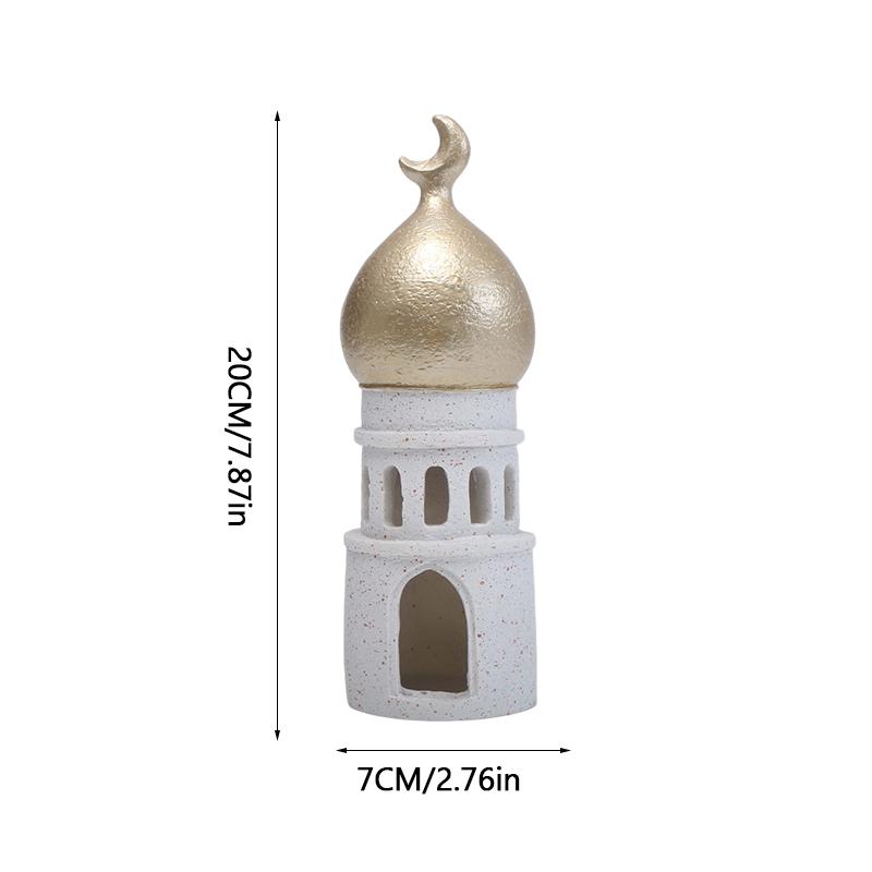 

Middle Eastern Style Resin Tower Castle Islamic Ramadan Decor Architectural Style Crafts Living Room Holiday Decor Ornaments