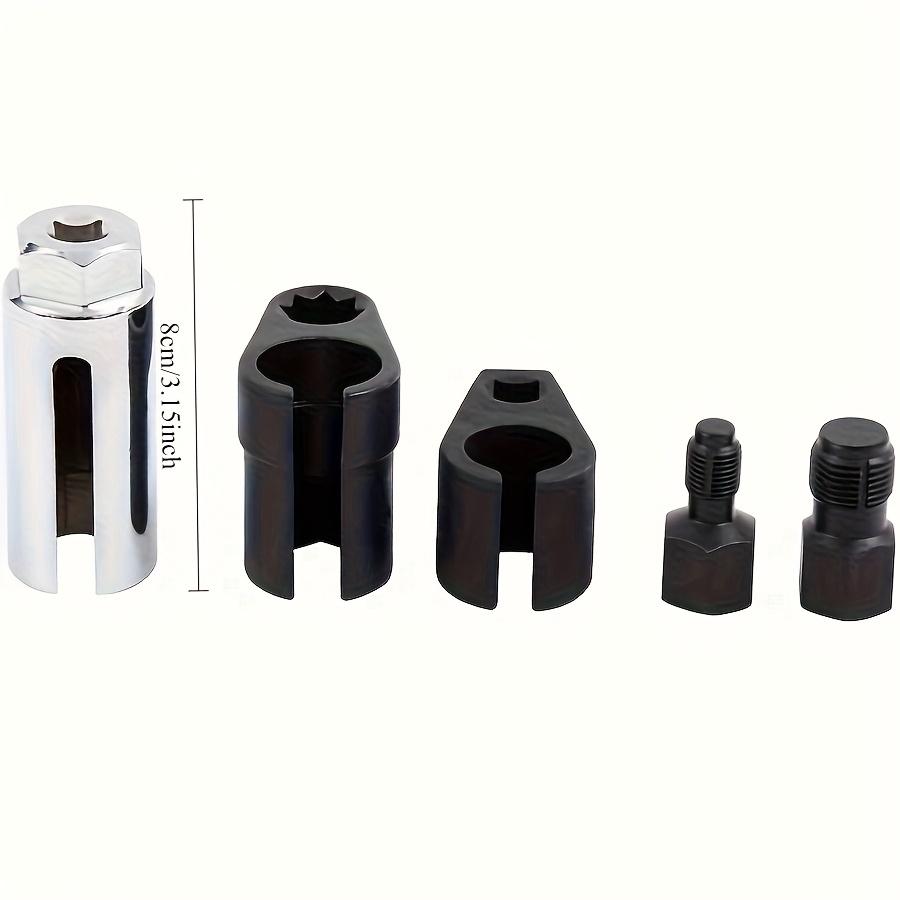 5-piece Set of Automotive Oxygen Sensor Socket Offset Wrench 22MM Socket 1/2 "3/8" Drive Thread Oxygen Sensor Disassembly Tool