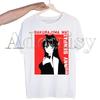 Bunny Girl Senpai Sakurajima Mai Printed T Shirt  Unisex Retro Washed Tops Tees Harajuku Tshirt Streetwear Hip Hop Male T-shirts Shirt