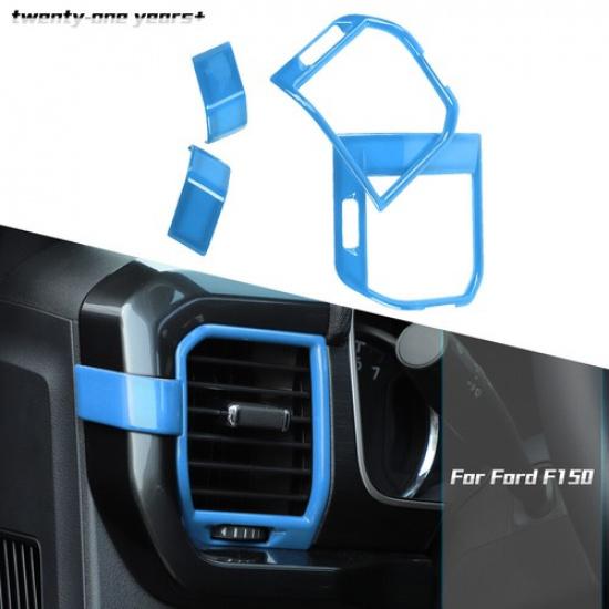 Center Console Side Air Vent Outlet Cover For Ford F150 -22 Light Blue US