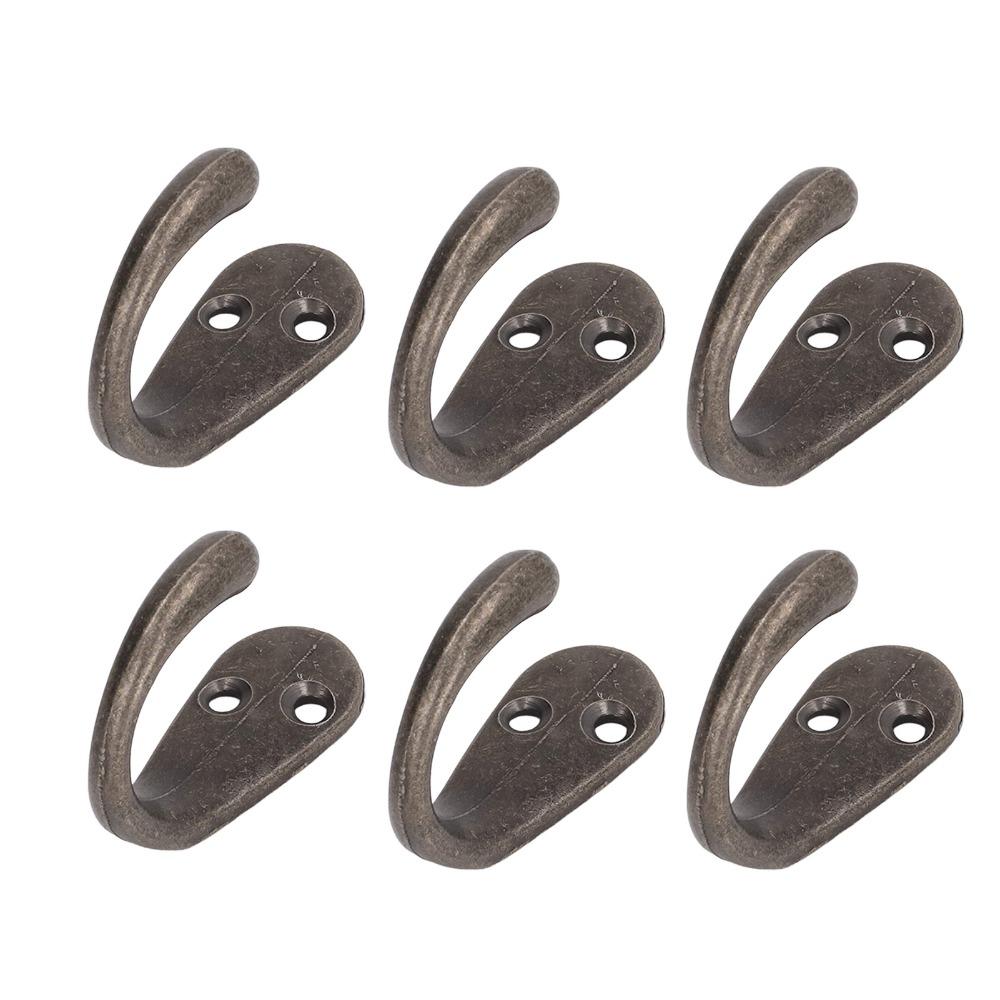 20pcs Bronze Vintage Wall Hooks Zinc Alloy Decorative Hanging Hooks Robe Hooks  Wall Mounted