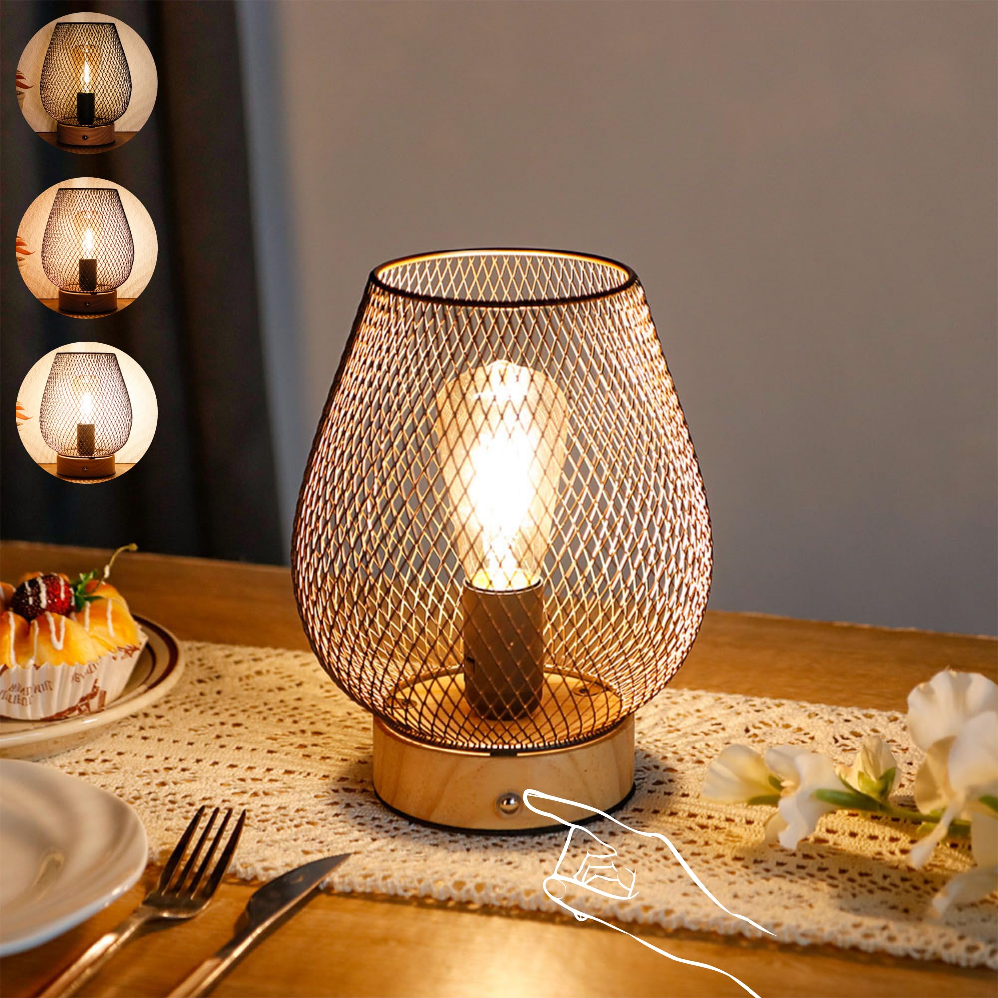 

JHY DESIGN Battery-Operated Table Lamp, Stylish Cordless LED Nightlight for Rooms, Offices, and Bars, Perfect for Birthdays, Christmas, Weddings, Part