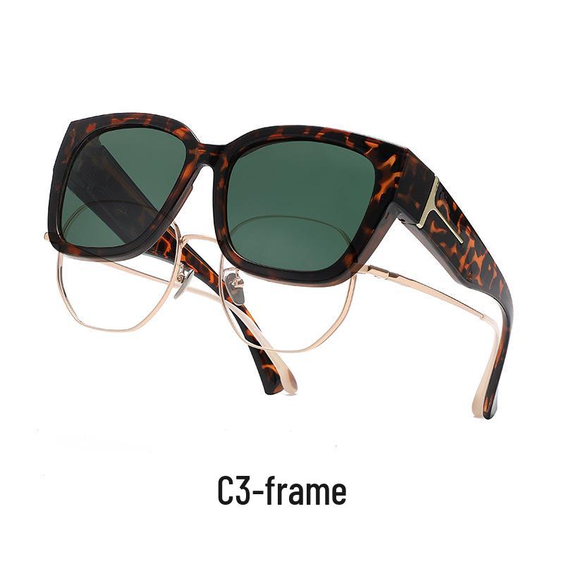 Unisex Slnečné okuliare s veľkým rámom, pripínacie, polarizačné: Proti UV žiareniu, nasaditeľné na dioptrické okuliare. Polarized Lens black