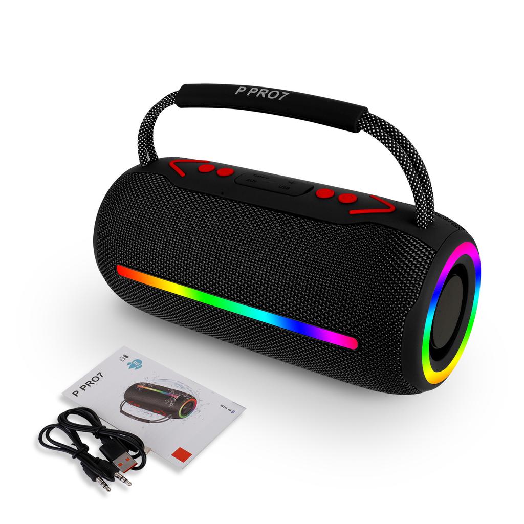 TWS 20W Shock Bass Cool Light Effect Portable Bluetooth Speaker Stereo Sound Wireless Subwoofer Boombox Home Karaoke Waterproof