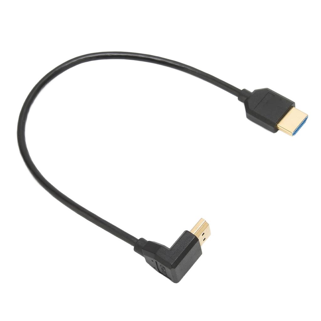 90 Degree Down HD Multimedia Interface Cable 48Gbps Gold Plated Flexible HD 8K HD Multimedia Interface Cable for Laptops
