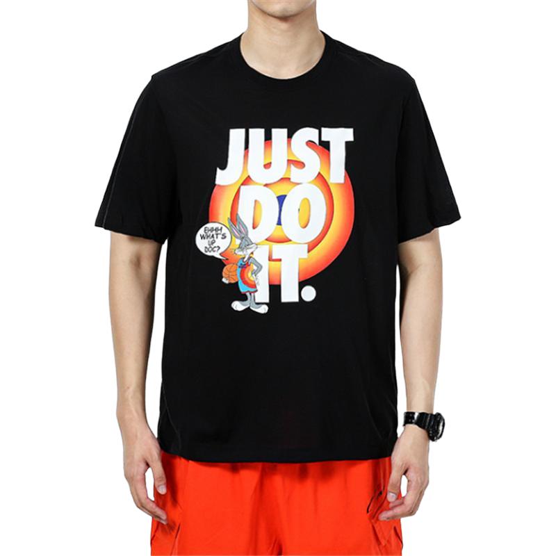 Nike T Shirts Men's Black Crew Neck Moderate Straight Fit DH3830-010