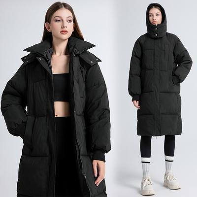 Winterverdickte Baumwollwattierte Kleidung, neue knielange Baumwollwattierte Kleidung, lockere Baumwollwattierte Jacken, Damen High-End Mode Mäntel
