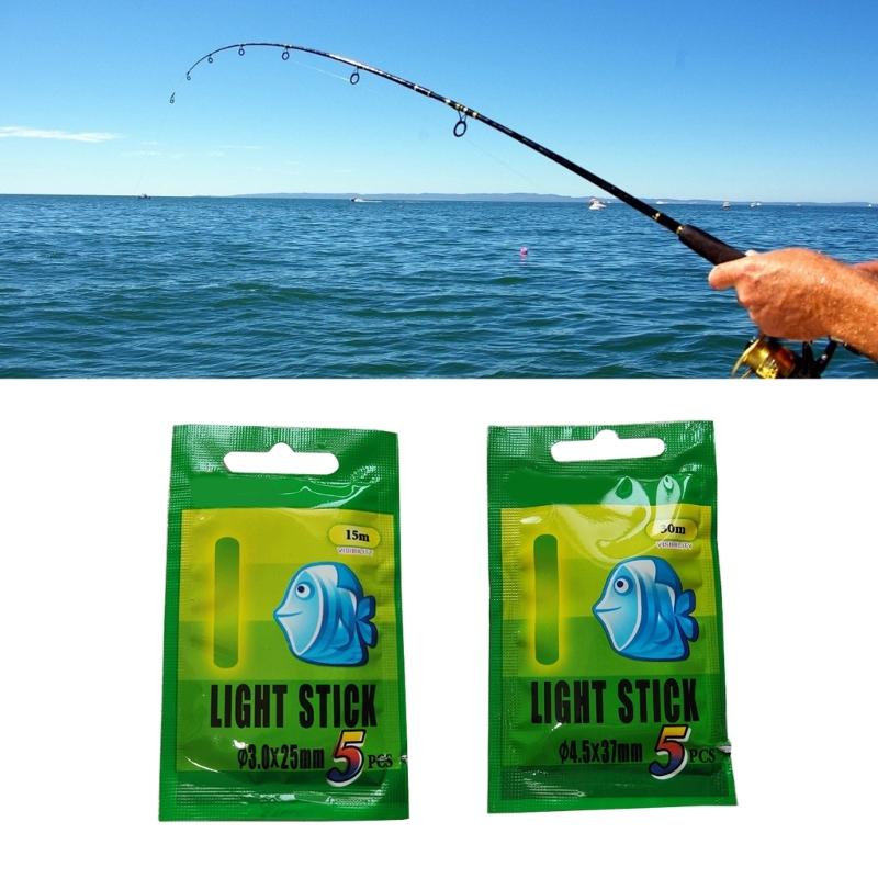Fishing Glow Sticks for Bobbers Bells-Night Fishing Rod Light Fluorescent Green-Rod Tip Glow Sticks Fishing Accessories