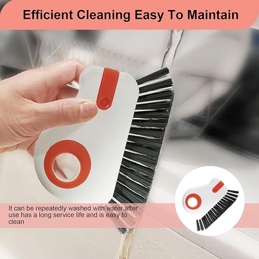 Multi Function Groove Cleaning Brush 2 in 1 Handheld Crevice Cleaner for Window Door Track Floor Kitchen Household Cleaning Tool