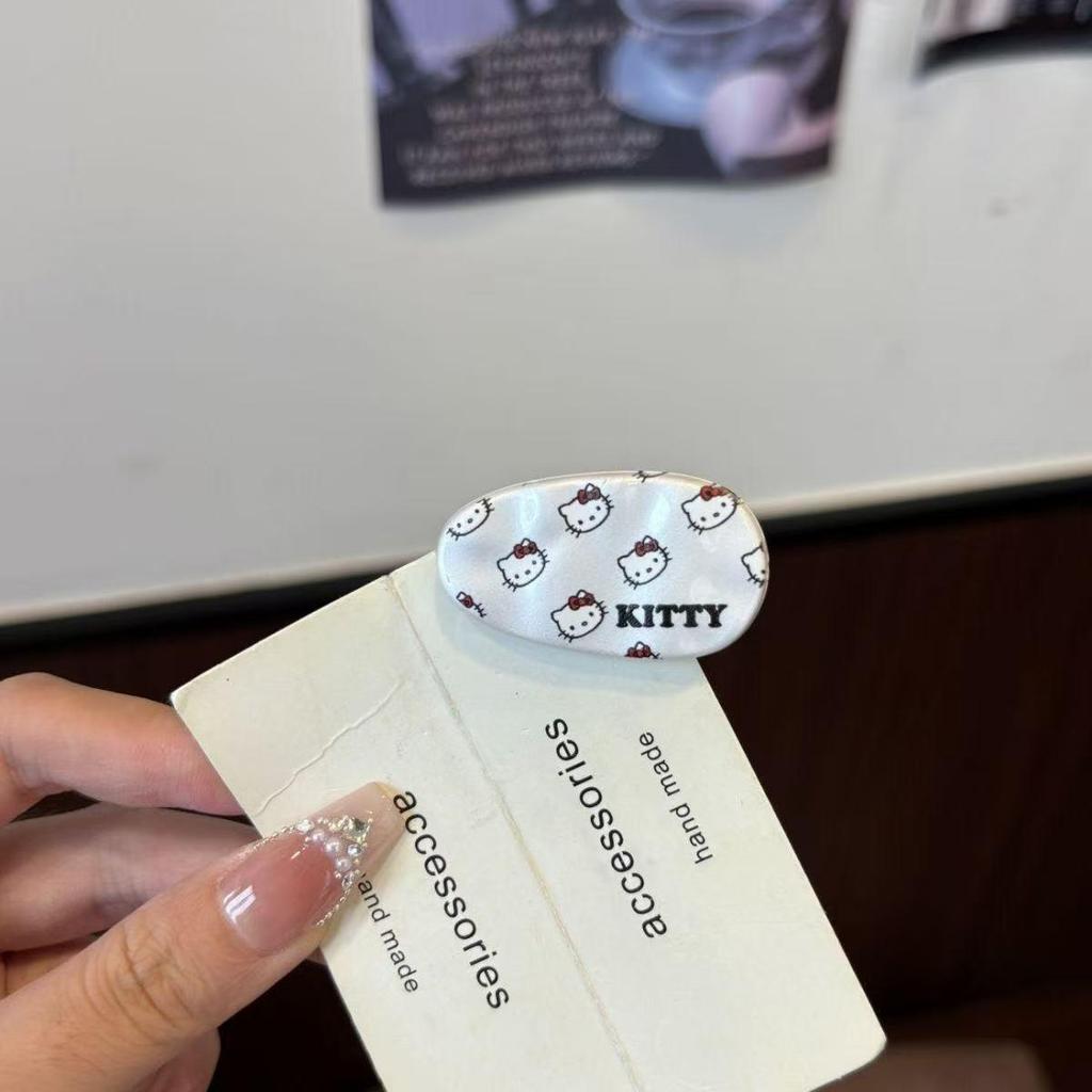 Süßer ovaler Hello Kitty Haarclip für Mädchen - Vielseitiges süßes Kitty-Design für Pony und Seiten