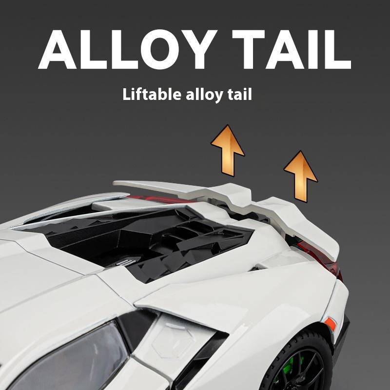 1/24 Scale Lamborghini Revuelto Supercar Alloy Metal Diecast Car Model Sound & Light Desktop Collection Hobby Decorative Ornament Gift