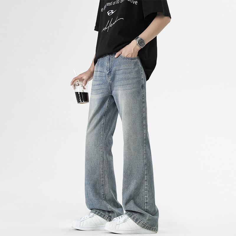 Jeans Acampanados Casuales de Moda Vintage Primavera Otoño Estilo Hip Hop Callejero Pantalones de Mezclilla