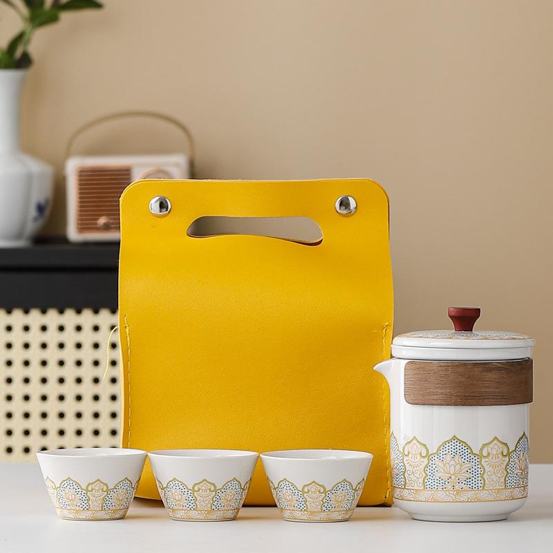 Travel Tea Set, Convenient Kung Fu Tea Set Set, Outdoor Kuaike Cup, Holiday Company Business Gift