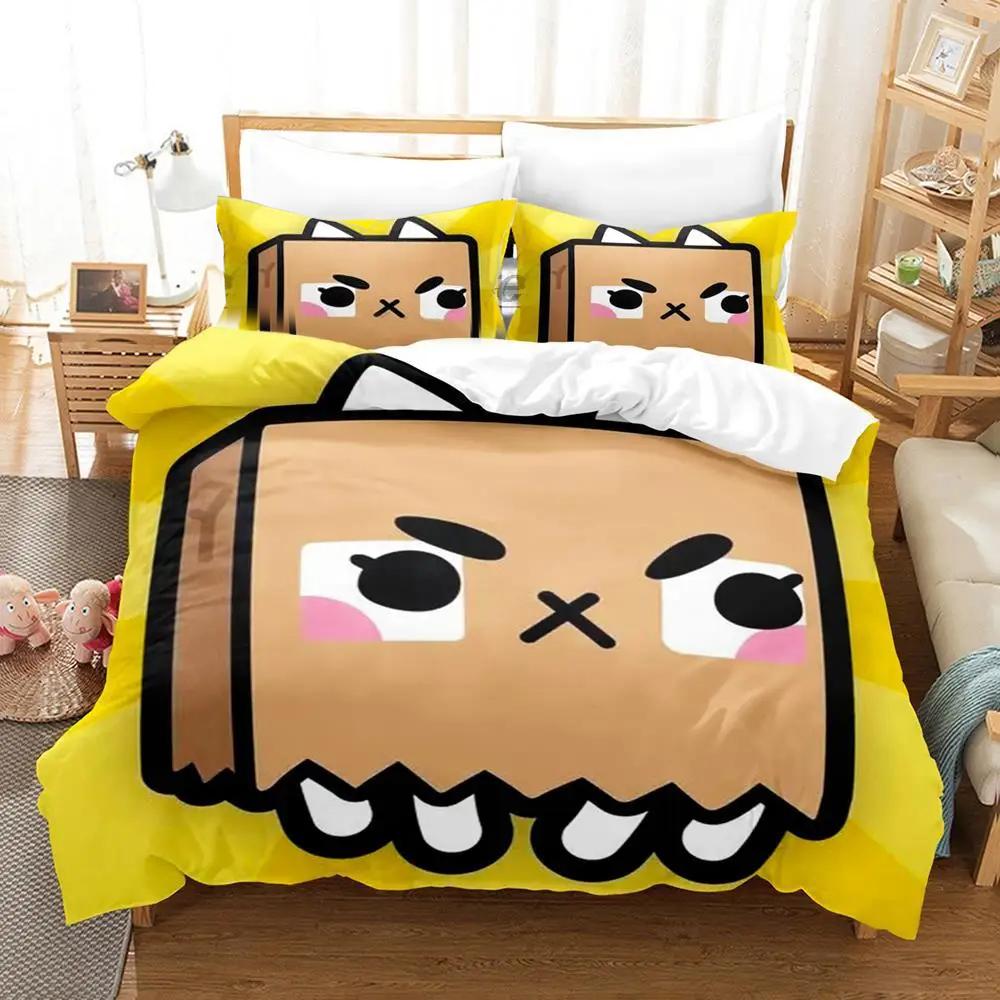 3D Anime Spel Toca Bocas Sängkläder Set King Twin Dubbel Barn Sängkläder Set Mikrofiber eller Polyester Påslakanset Hemtextilier