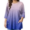 Blusa Estampada de Manga Corta de Moda para Mujer Tallas Grandes para un Look Elegante de Oficina y Casual