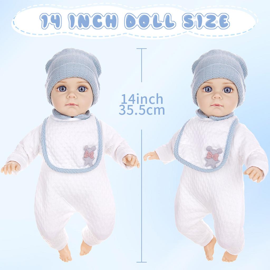Weichkörper-Babypuppe mit vibrierendem Farb-Pyjama-Set und Hut Vanilleduft für Kinder ab 18 Monaten