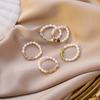 Fashion Handmade Beaded Pearl Ring Women's Handmade Crystal Stacked Wear Fashion Lady Fine Ring Ring Wholesale
